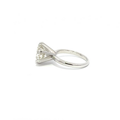 14K White Gold Round Cut Diamond Engagement Ring