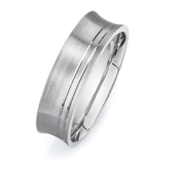 New Men's Wedding Band Collection 14K White Gold 6.5mm Fancy Design