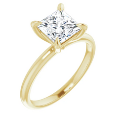 1 Ct Natural Diamond 14K Gold Solitaire Engagement Ring