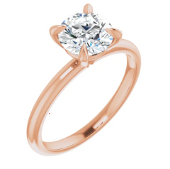 1 Ct Natural Diamond 14K Gold Solitaire Engagement Ring