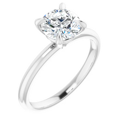 1 Ct Natural Diamond 14K Gold Solitaire Engagement Ring