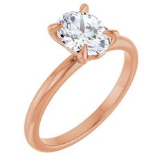 1 Ct Natural Diamond 14K Gold Solitaire Engagement Ring