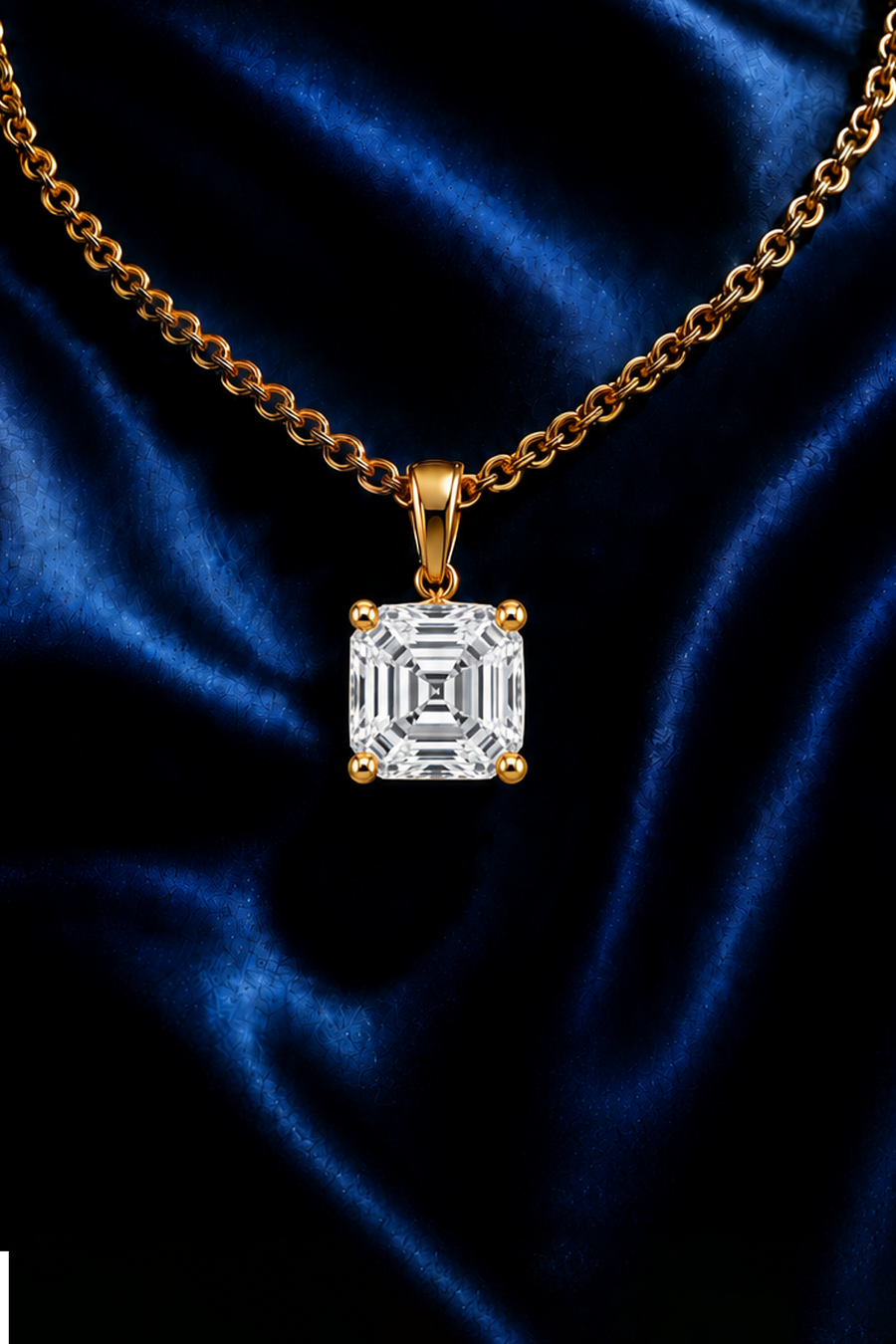Asscher diamond ring