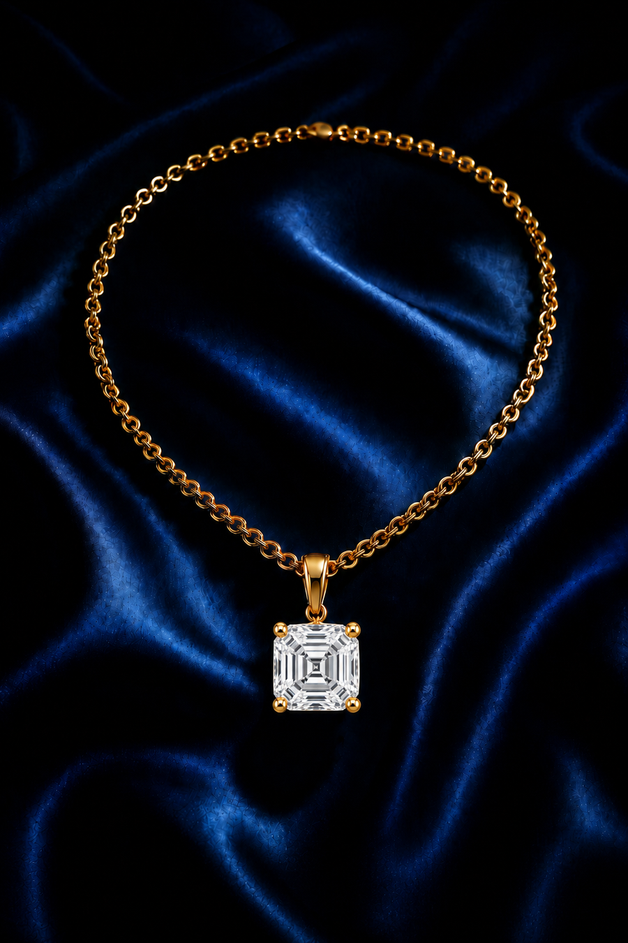 Asscher diamond ring