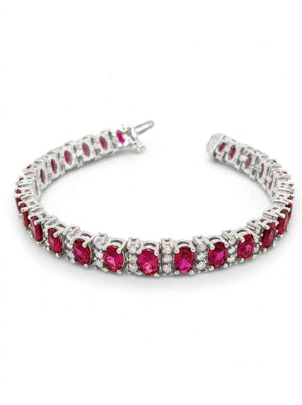 14K Gold Diamond & Ruby Bracelet (2.70 ct Diamond)