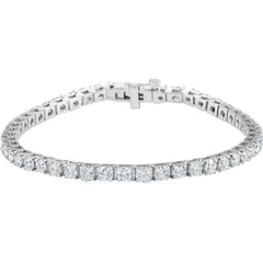 Classic Round Brilliant Cut Diamond Tennis Bracelet Set in 14k Gold