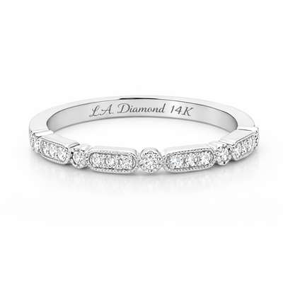 14K White Gold Vintage-Style Diamond Eternity Band (1.00 ct tw)