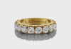 2.5ct Round Cut Diamond Half Eternity Wedding Band - Set in 14k Gold
