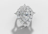 2ct Pear Cut Diamond Classic Cocktail Ring Set in 14k Gold
