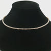 14K Yellow Gold Diamond Tennis Necklace | 11.26 Carat Total Weight | Classic Round Diamond Gold Chain 15.94g