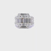 14k White Gold Diamond Emerald Cut Ring 1.26 ct Color F Clarity VS1