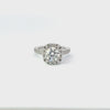 14k White Gold Diamond Round Cut With Halo Engagement Ring