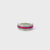 Diamond and Emerald Flip Ring set in 14k White Gold
