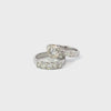 14K White Gold Round Diamond Engagement Ring Set