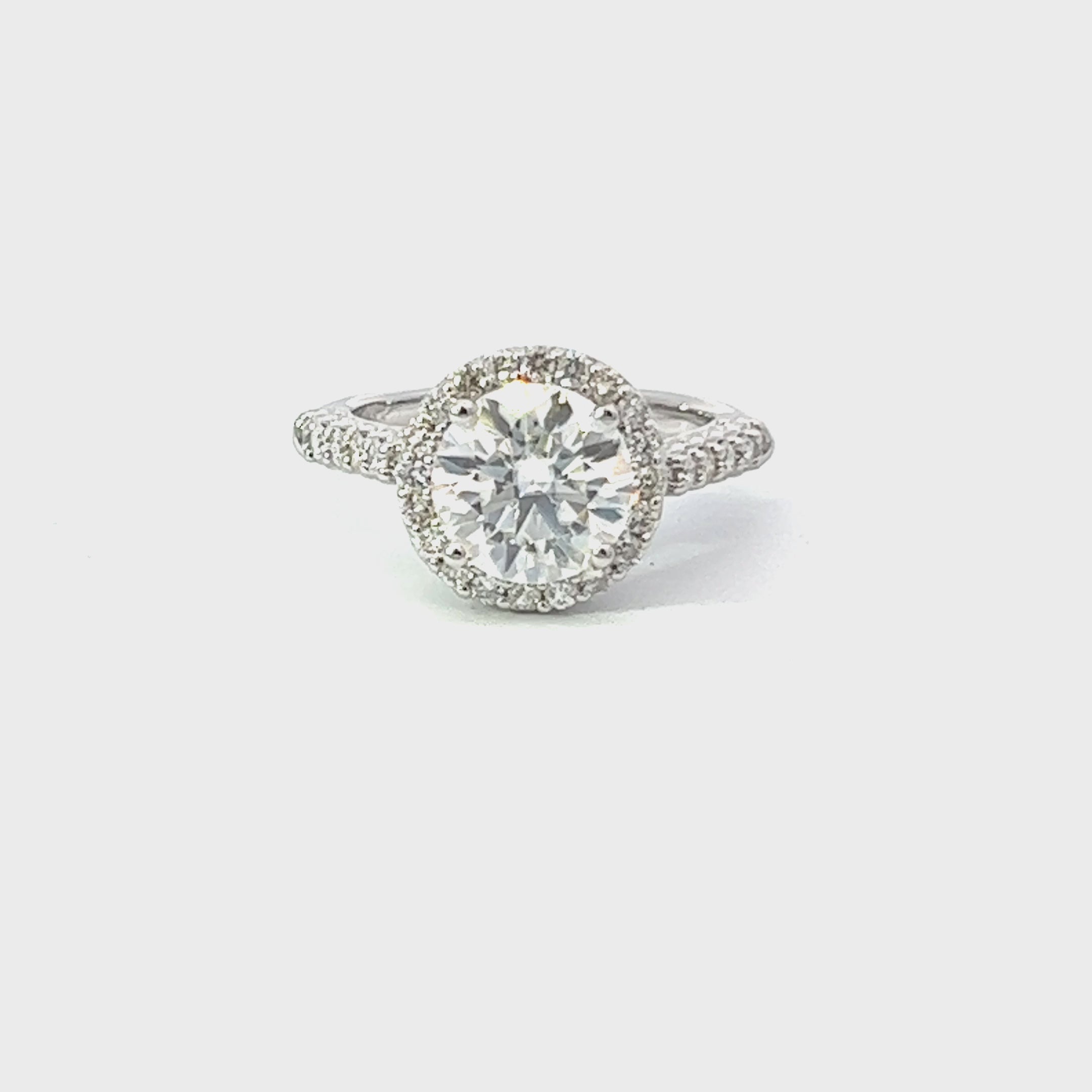 14K White Gold Halo-Style Engagement Ring