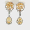 Fancy Yellow Diamond Drop Earring Set in 14k White Gold