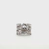 14K White Gold Multi-Cut Diamond Cluster Ring (4.00 ct)