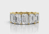 6ct Emerald Cut Diamond Eternity Wedding Band Set in 14k Gold