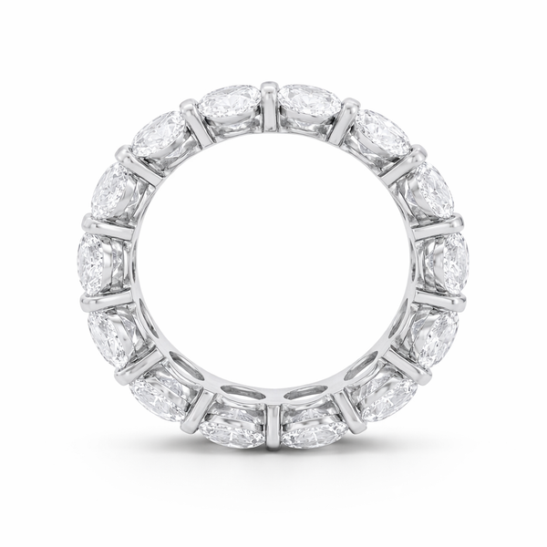 Platinum Oval Cut Diamond Eternity Band (7.65 ct) - LA DIAMOND