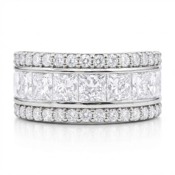 14K White Gold Lab Diamond Band Ring (1.62 ct) - LA DIAMOND