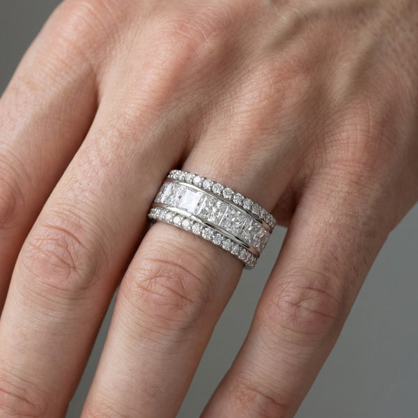 14K White Gold Lab Diamond Band Ring (1.62 ct) - LA DIAMOND