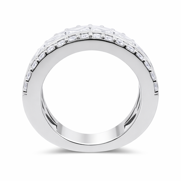 14K White Gold Lab Diamond Band Ring (1.62 ct) - LA DIAMOND