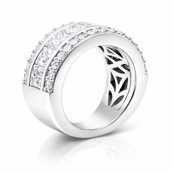 14K White Gold Lab Diamond Band Ring (1.62 ct) - LA DIAMOND