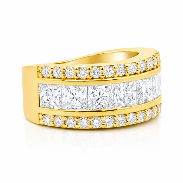 14K White Gold Lab Diamond Band Ring (1.62 ct) - LA DIAMOND