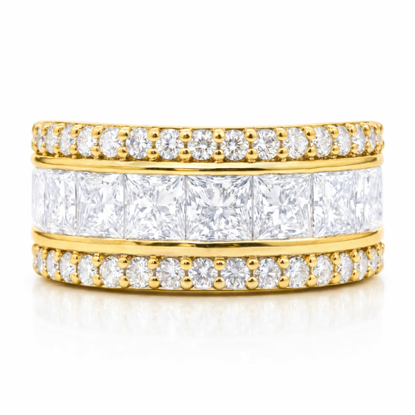 14K White Gold Lab Diamond Band Ring (1.62 ct) - LA DIAMOND
