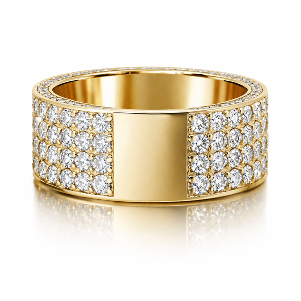 14K White Gold Diamond Round-Cut Multi-Layer Wedding Band (4.70 ct T.W.)