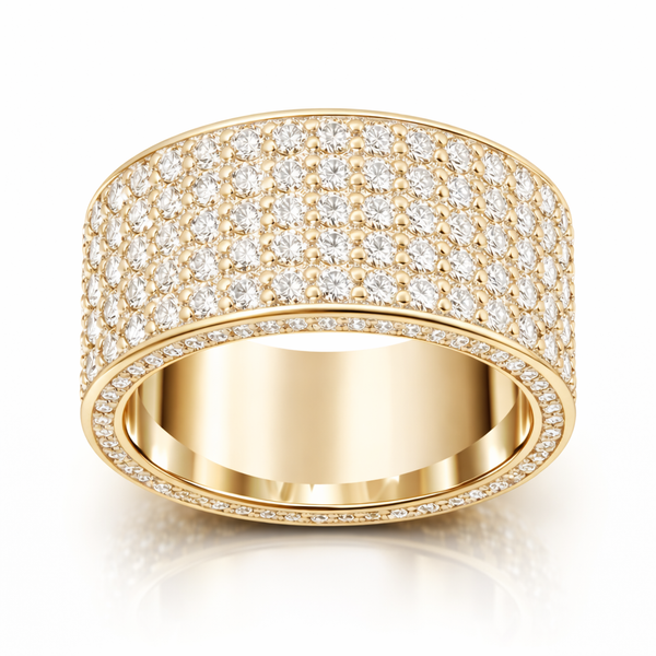 14K White Gold Diamond Round-Cut Multi-Layer Wedding Band (4.70 ct T.W.)