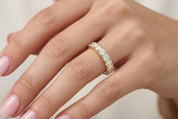 14K White Gold Round Diamond Eternity Ring (2.60 ct)