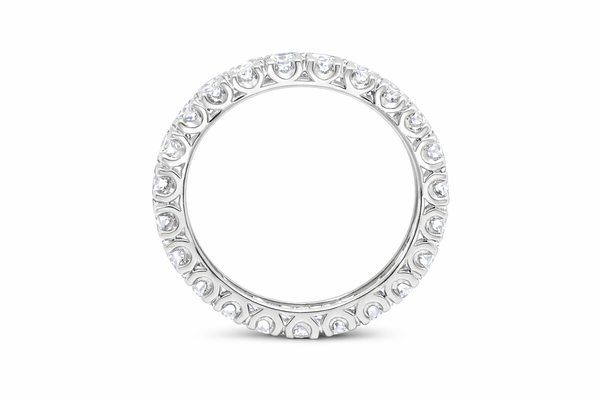 14K White Gold Round Diamond Eternity Ring (2.60 ct)