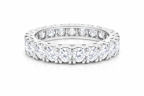 14K White Gold Round Diamond Eternity Ring (2.60 ct) - RD188