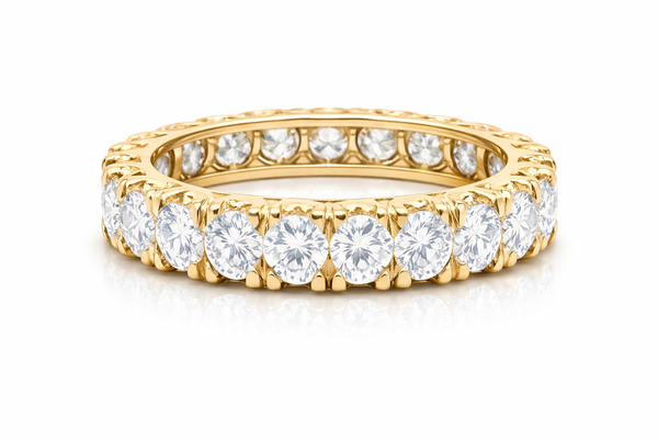 14K White Gold Round Diamond Eternity Ring (2.60 ct)