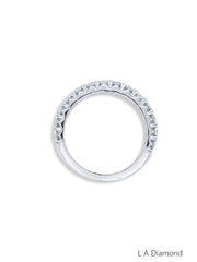 14K White Gold Round Diamond U-Prong Half Eternity Band (1.25 ct)