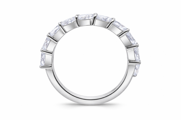 14K White Gold Marquise Diamond Half Eternity Band (2.00 ct)