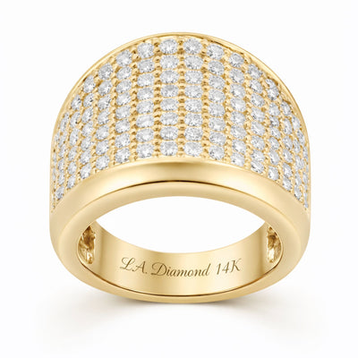 14K White Gold Round Brilliant Diamond Ring (3.20 ct)