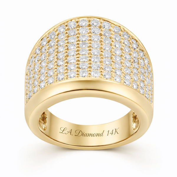 14K White Gold Round Brilliant Diamond Ring (3.20 ct)