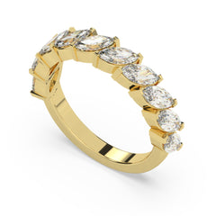 18K White Gold Marquise Diamond Band Ring (4.50 ct)