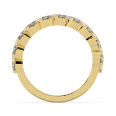 18K White Gold Marquise Diamond Band Ring (4.50 ct)