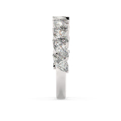 18K White Gold Marquise Diamond Band Ring (4.50 ct)
