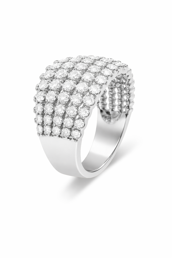 14K Yellow Gold Multi-Layer Diamond Wedding Band (5.25 ctw)