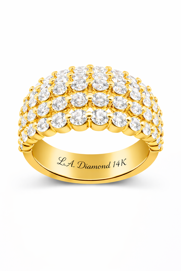 14K Yellow Gold Multi-Layer Diamond Wedding Band (5.25 ctw)
