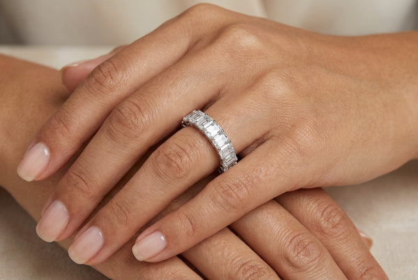 14K White Gold Radiant Diamond Wedding Band (2.13 ctw)