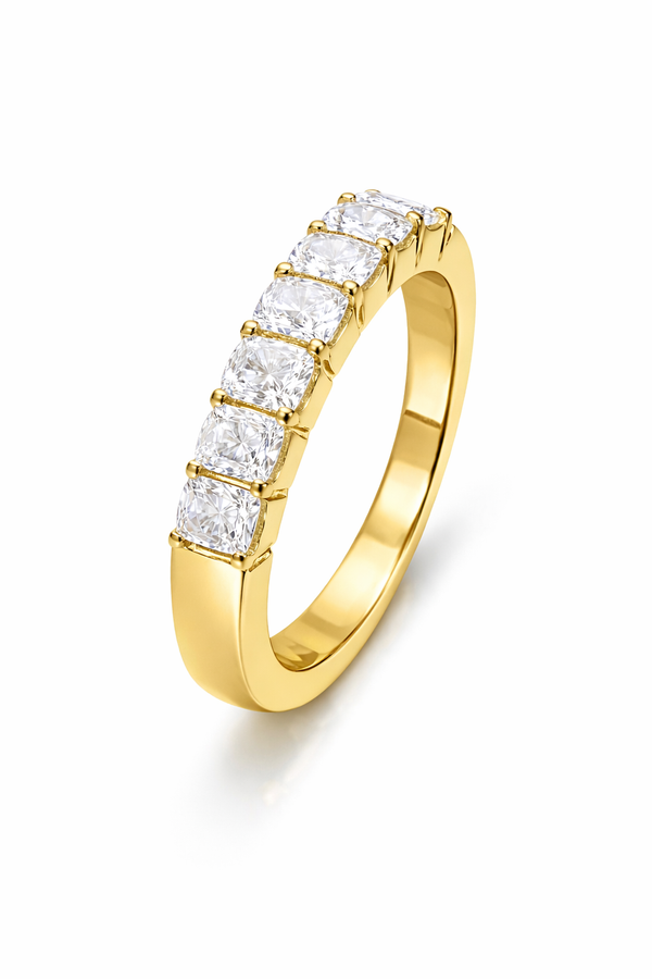 14K White Gold Radiant Diamond Wedding Band (2.13 ctw)