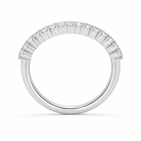 14k  White Gold Round Diamond Wedding Ring (0.68 ct) - LA DIAMOND