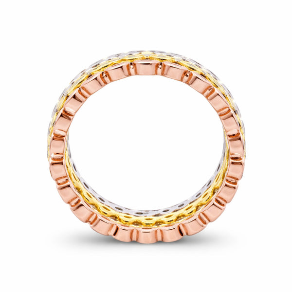 14K Three-Tone Gold Stacking Diamond Ring (2.35 ct)