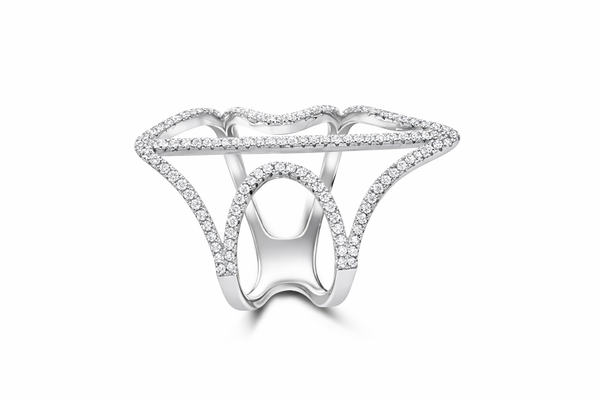 14K White Gold Diamond Ring