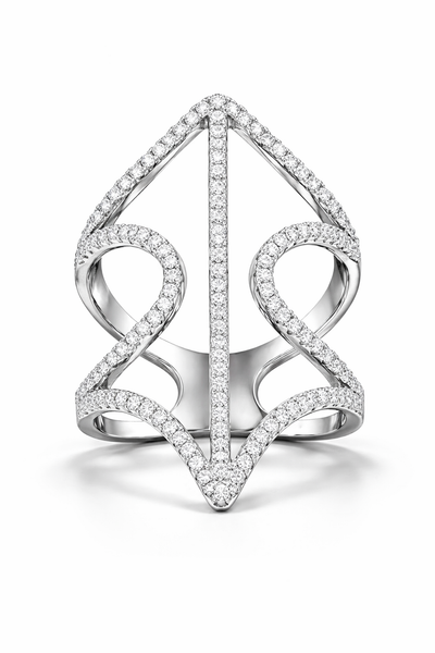 14K White Gold Diamond Ring